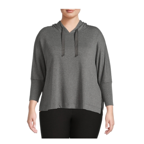 Terra & Sky Women's NWT Plus Size Relaxed Fit Long Sleeve Pullover Hoodie 842 - Picture 4 of 6